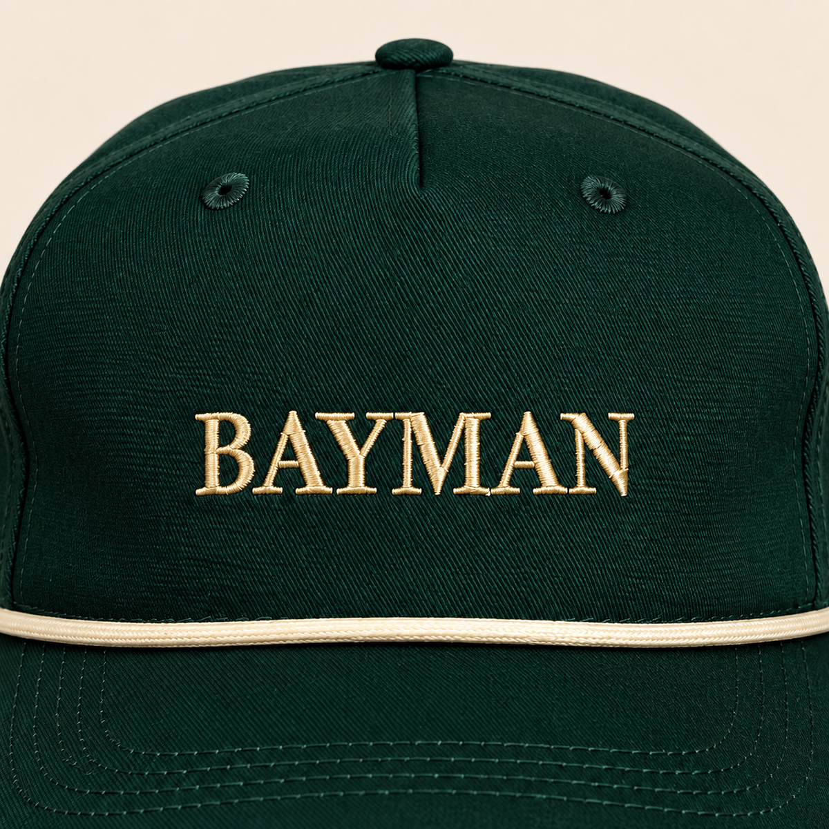 The Bayman Rope Hat — Green/Cream — product image 3