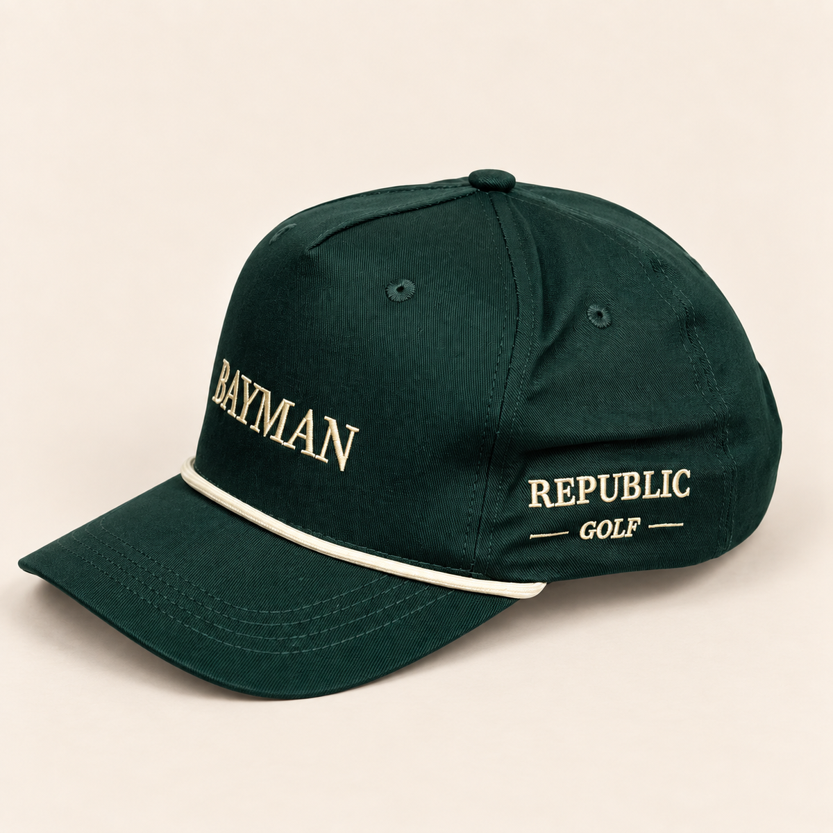 The Bayman Rope Hat — Green/Cream — product image 1