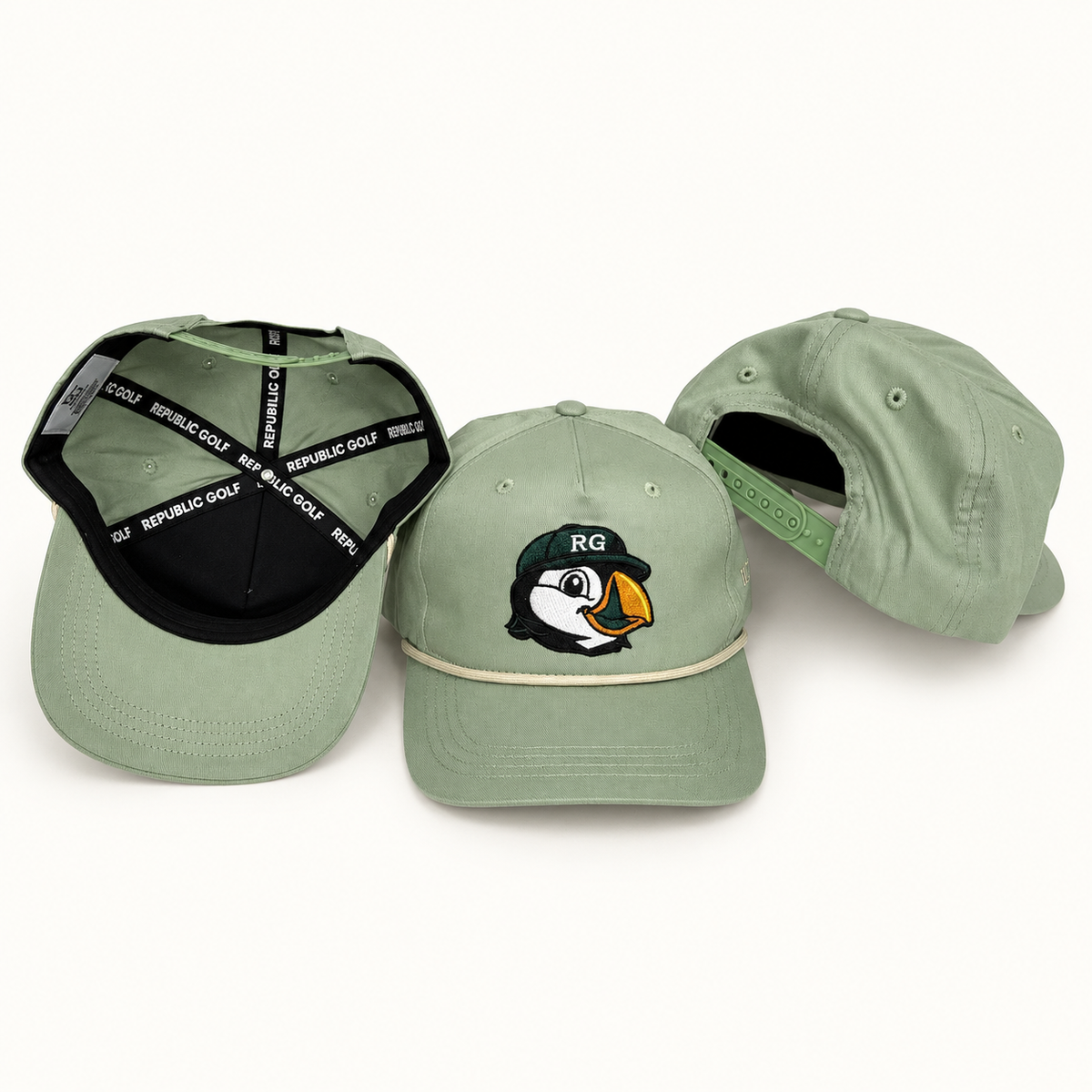 Republic Golf Puffin Rope Hat – interior branding and construction