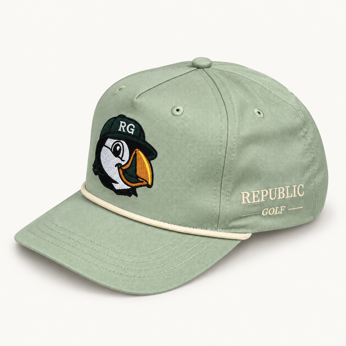Republic Golf Puffin Rope Hat – puffin patch and side embroidery