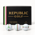 Republic Golf Tour Series golf balls and 12-ball box