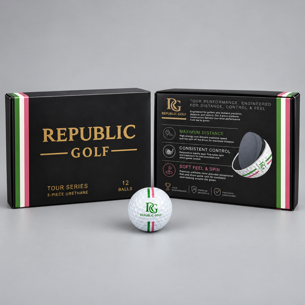 Republic Golf Tour Series front and back packaging